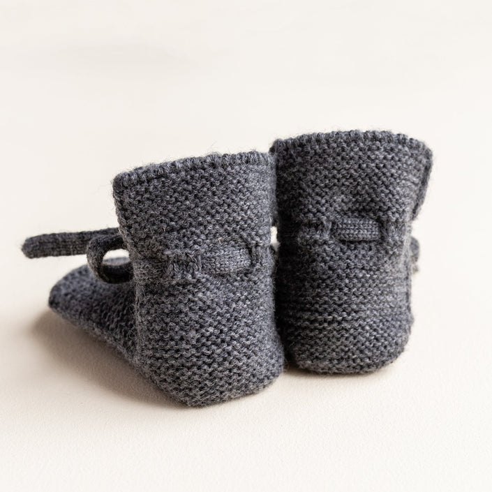 HVID slofjes charcoal 0-9 mnd