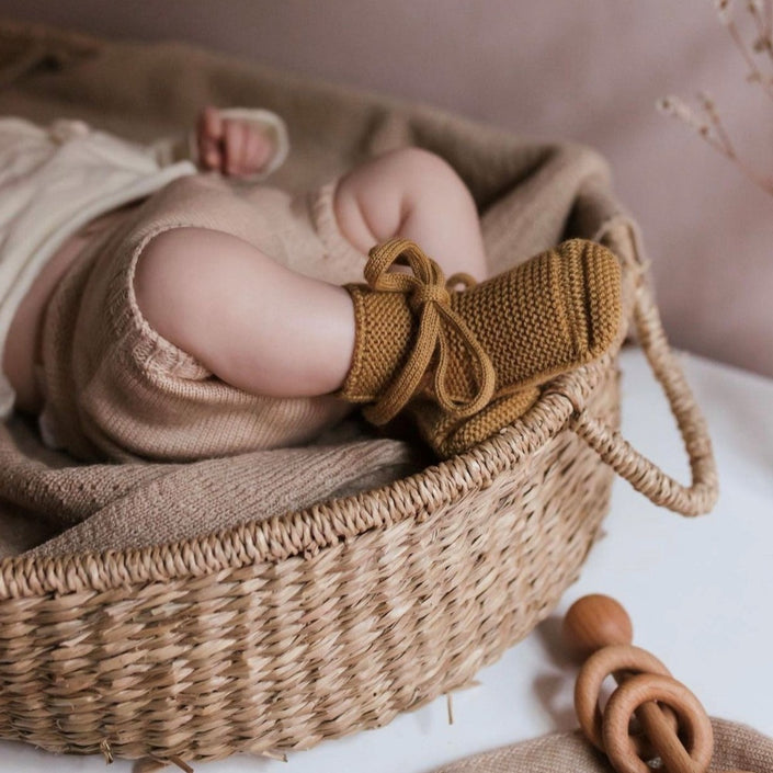 HVID slofjes ochre 0-9 mnd