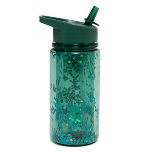 Petit Monkey drinkfles glitter salie green