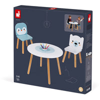 JANOD kindertafel + stoelen Polar