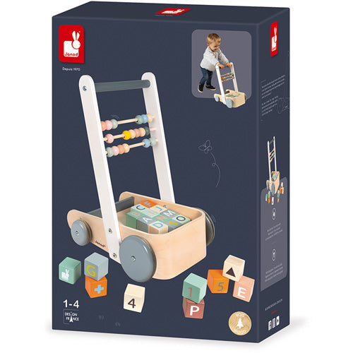 JANOD loopwagen blokken 1jr+