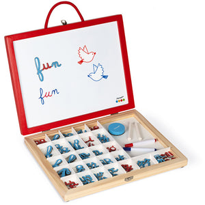 JANOD magneetkoffer letters leren 4 in 1 3jr+