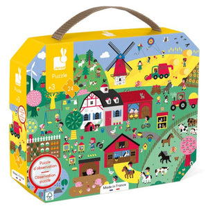 JANOD zoekpuzzel Boerderij 3jr+/ 24 stks