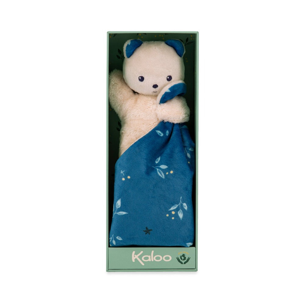 Kaloo knuffeldoekje beer Carre Douceur blauw 0 jr+