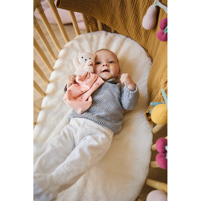 Kaloo knuffeldoekje beer Carre Douceur roze 0 jr+