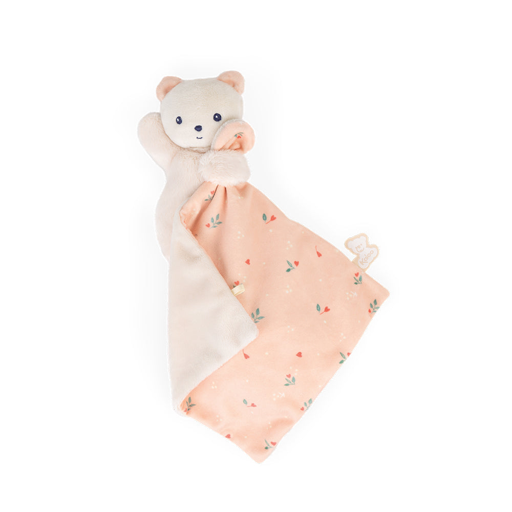 Kaloo knuffeldoekje beer Carre Douceur roze 0 jr+