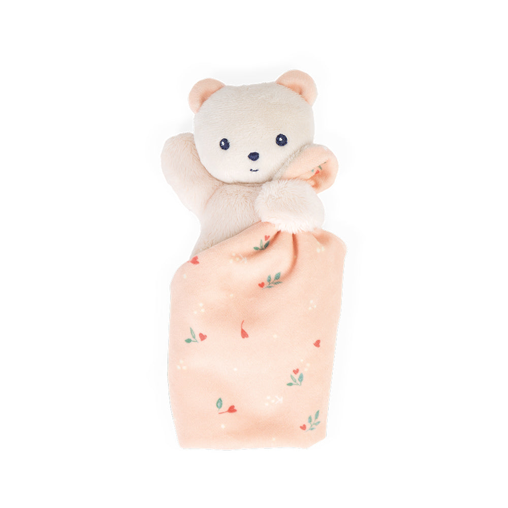 Kaloo knuffeldoekje beer Carre Douceur roze 0 jr+