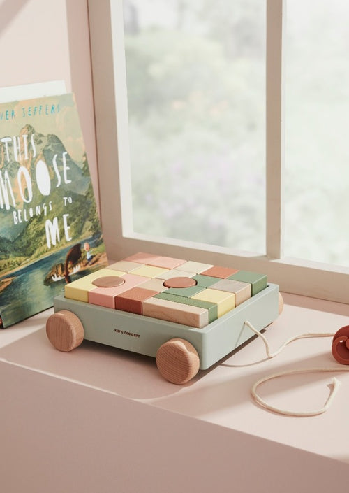 Kids Concept blokkenkar Edvin 18 mnd+