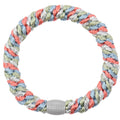 Kknekki haarelastiekje mix grijs blauw glitter