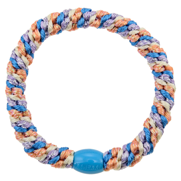 Kknekki haarelastiekje mix koningsblauw glitter