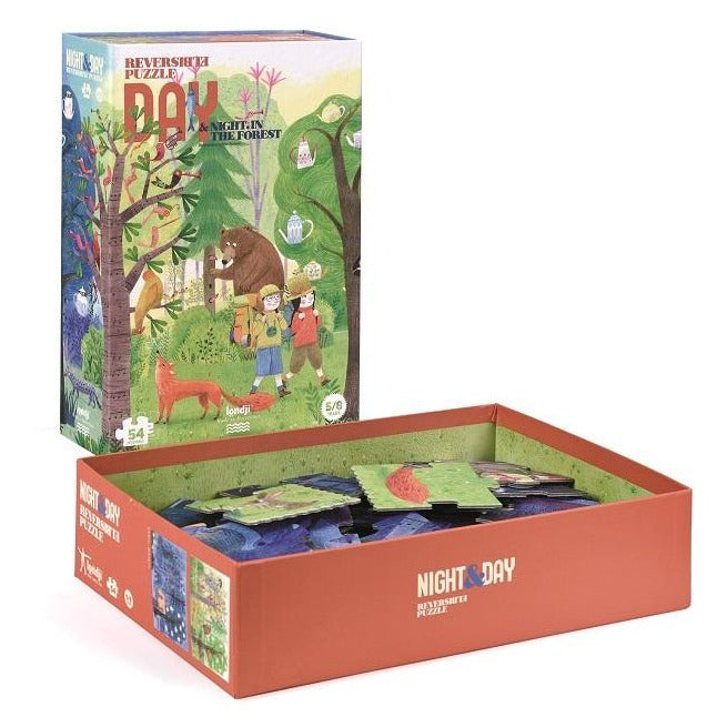LONDJI puzzel night & day 5jr+ / 50 stks recycled karton