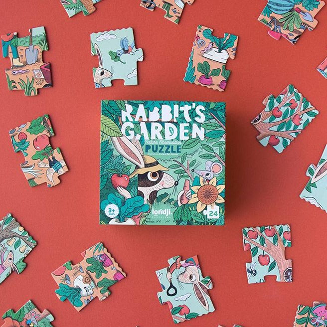 LONDJI puzzel rabbits garden 3jr+ / 24 stks