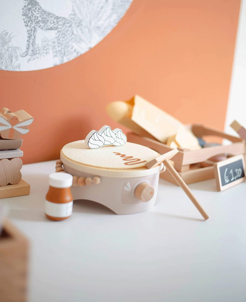 Label Label crepe maker nougat 18 mnd+ FSC hout + vilt + karton