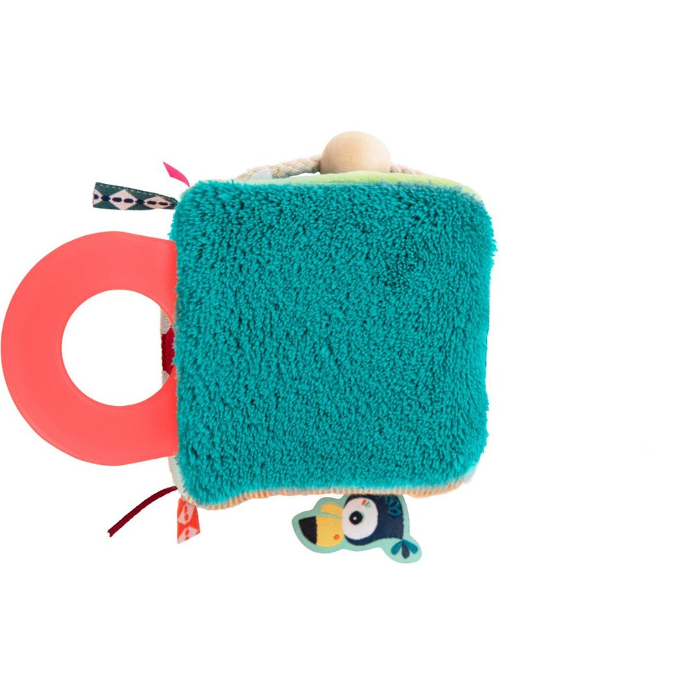 Lilliputiens activiteiten kubus Jack 3 mnd+ siliconen + polyester + FSC beukenhout