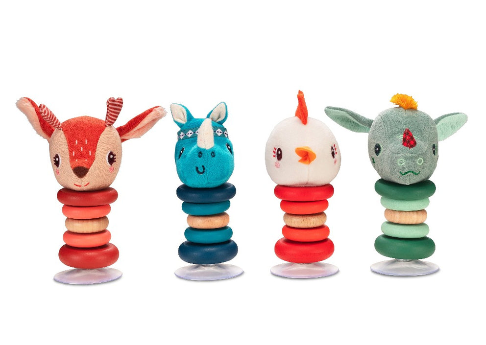 Lilliputiens rammelaar met zuignap Joe 6 mnd+