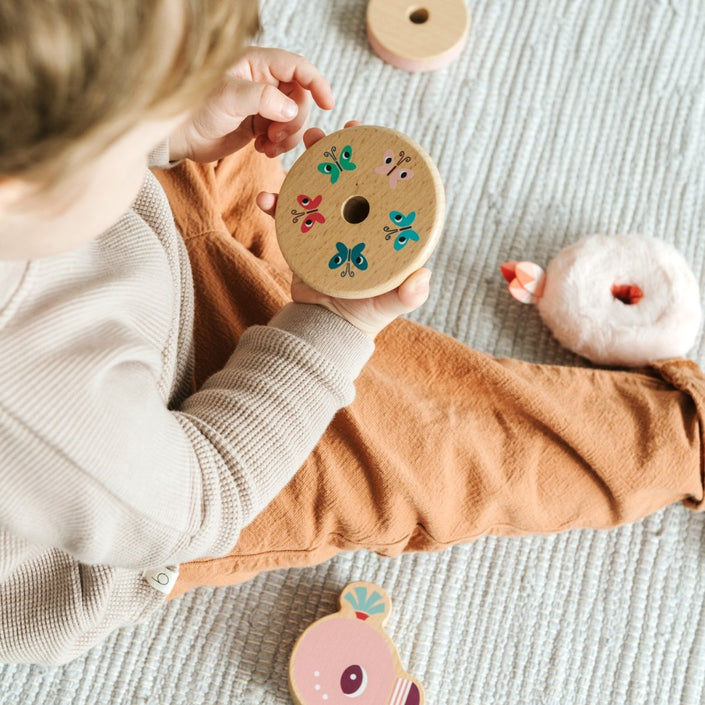 Lilliputiens stapeltoren flamingo Anais 9 mnd+