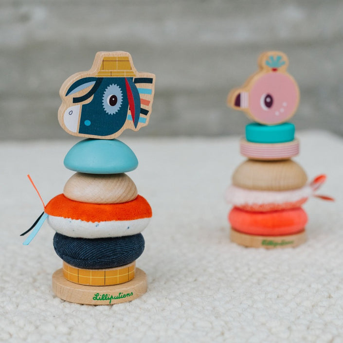 Lilliputiens stapeltoren flamingo Anais 9 mnd+