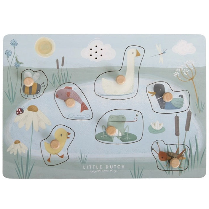 Little Dutch knoppuzzel met geluid Little Goose 1 jr+