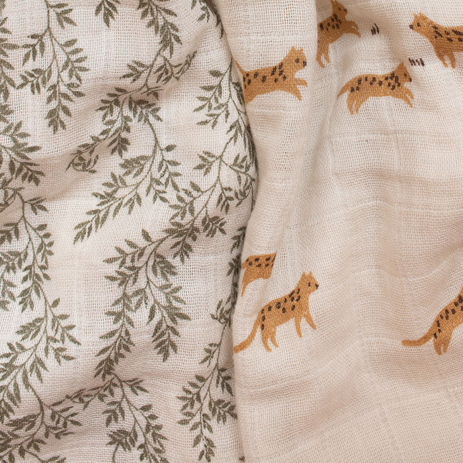 Main Sauvage hoeslaken bay leaves 70 x 140