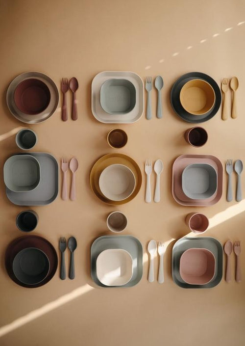 Mushie bestekset beige