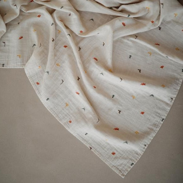 Mushie hydrofiele doek dino 120 x 120 kopen