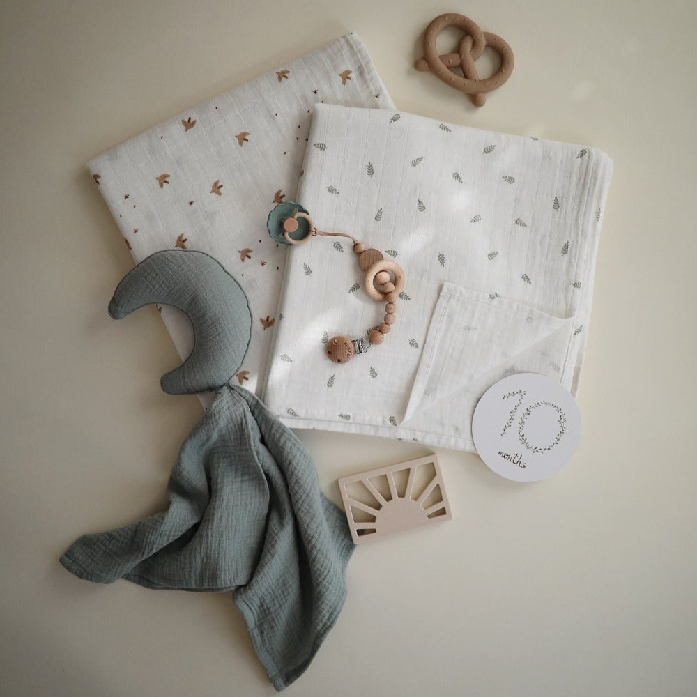 Mushie hydrofiele doek sparrow 120 x 120 70.006.11