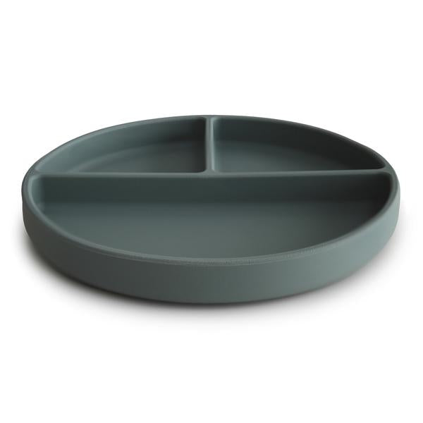 Mushie siliconen bord thyme green