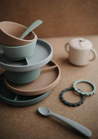 Mushie siliconen kom thyme green