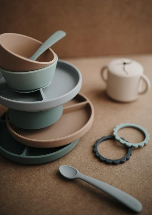 Mushie siliconen kom thyme green