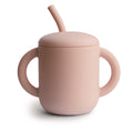 Mushie siliconen sippy cup met oren blush