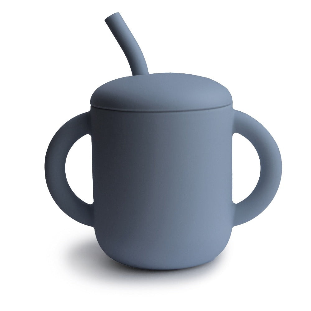 Mushie siliconen sippy cup met oren tradewinds