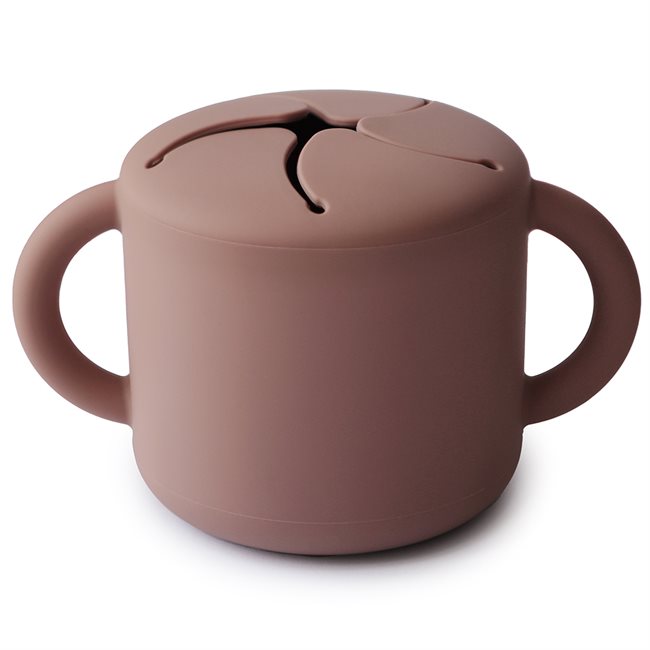 Mushie snack cup cloudy mauve