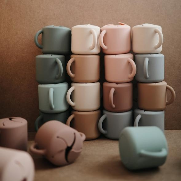 Mushie snack cup cloudy mauve