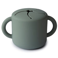 Mushie snack cup thyme green