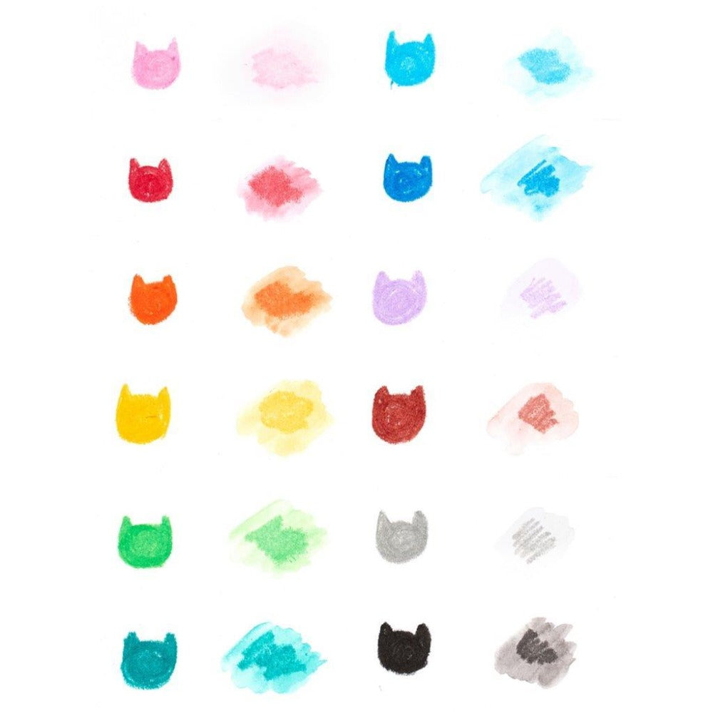 OOLY olie pastel krijt Cat parade 12 stks 3 jr+