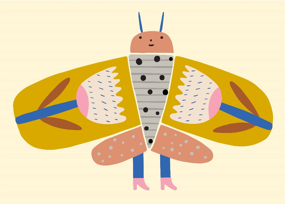 Petit Monkey ansichtkaart Find your wings