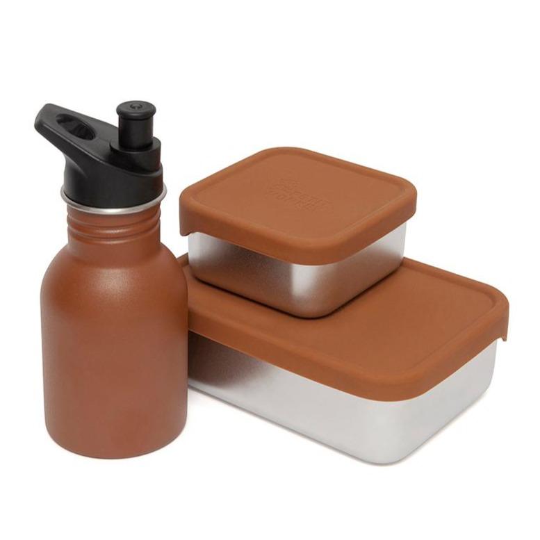 Petit Monkey drinkfles RVS baked clay kopen