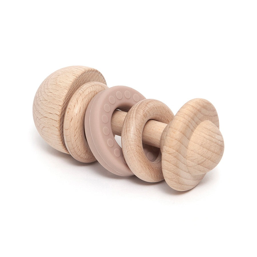 Petit Monkey houten rammelaar pink 0 jr+