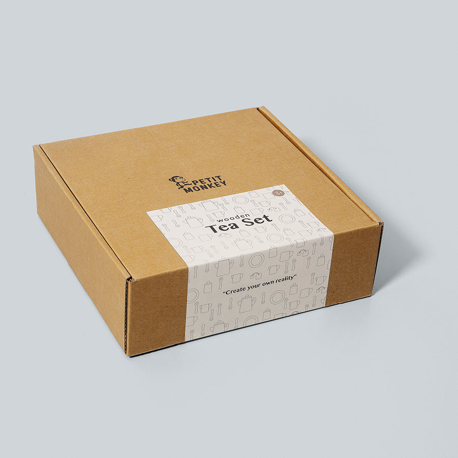 Petit Monkey houten theeservies 3jr+ PMWT009-R