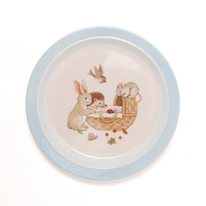 Petit Monkey melamine bord animal cradle blue