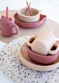 Petit Monkey siliconen bakje bear mahogany rose