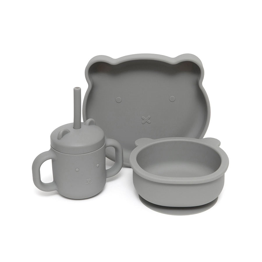 Petit Monkey siliconen bakje bear pewter green