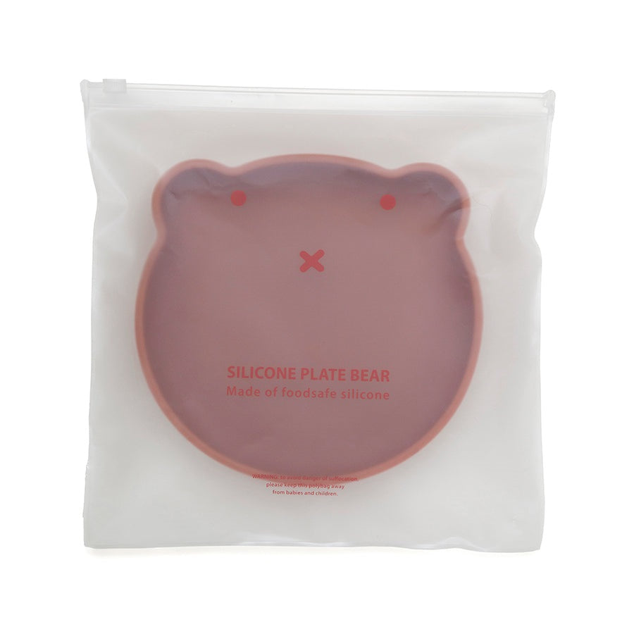 Petit Monkey siliconen bord bear mahogany rose