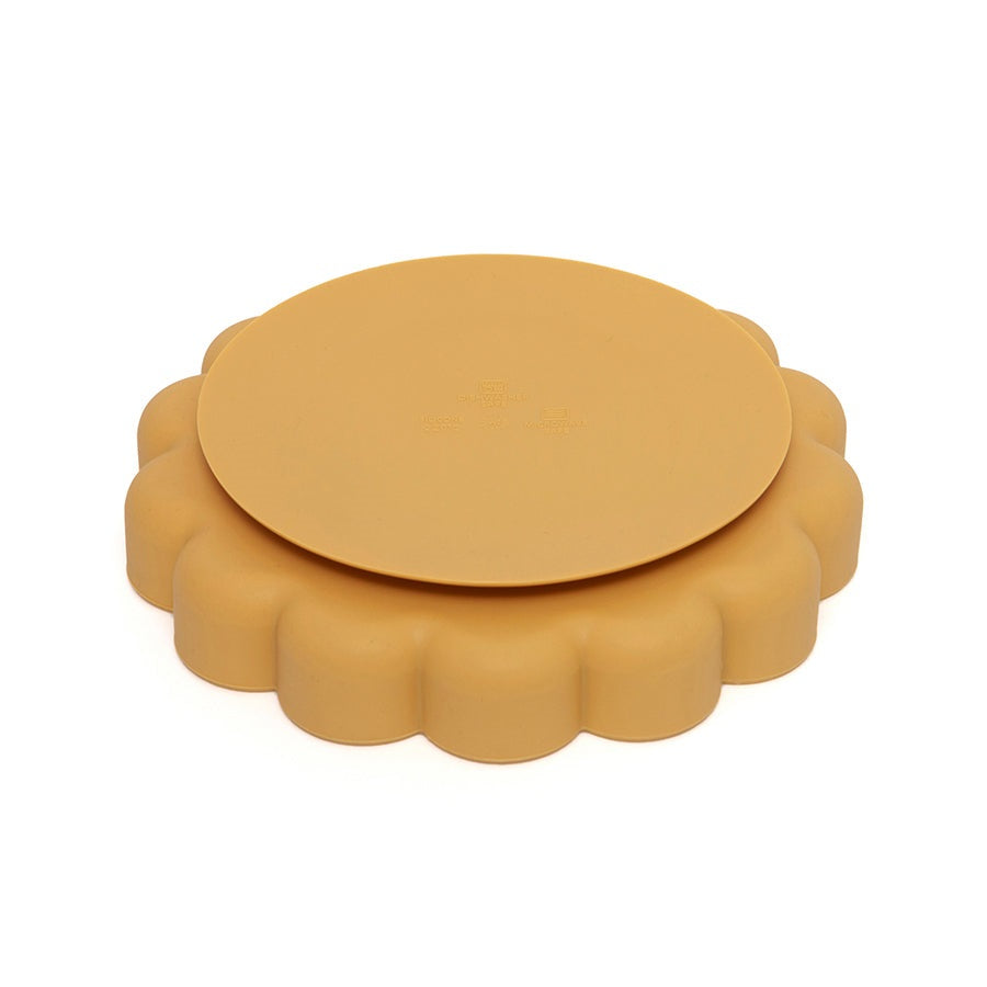 Petit Monkey siliconen bord lion ochre
