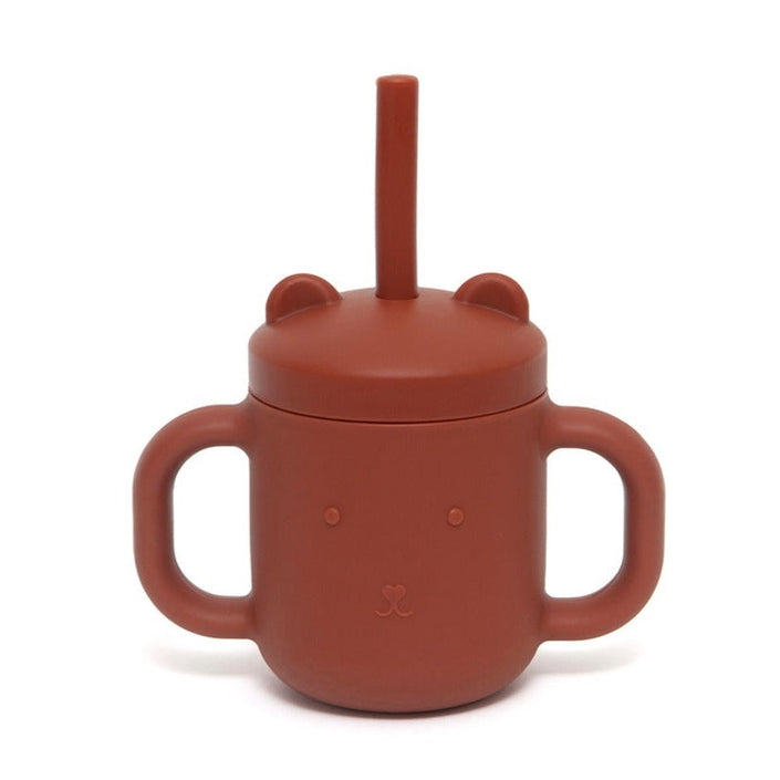 Petit Monkey siliconen sippy cup met oren baked clay