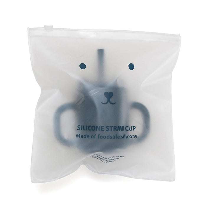 Petit Monkey siliconen sippy cup met oren balsam blue