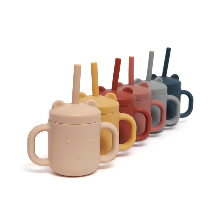 Petit Monkey siliconen sippy cup met oren balsam blue