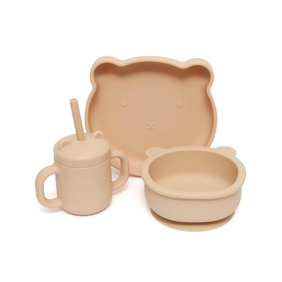 Petit Monkey siliconen sippy cup met oren honey