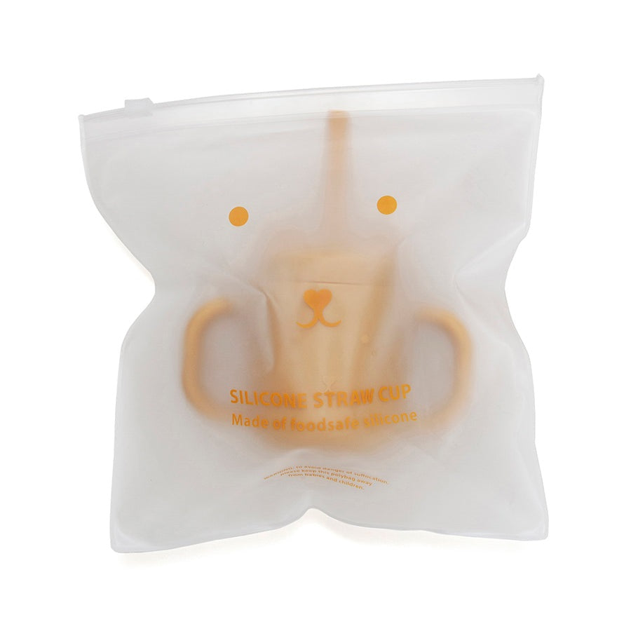 Petit Monkey siliconen sippy cup met oren ochre kopen