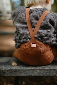 Silly Silas maillot met voetjes katoen cinnamon 3-6 m